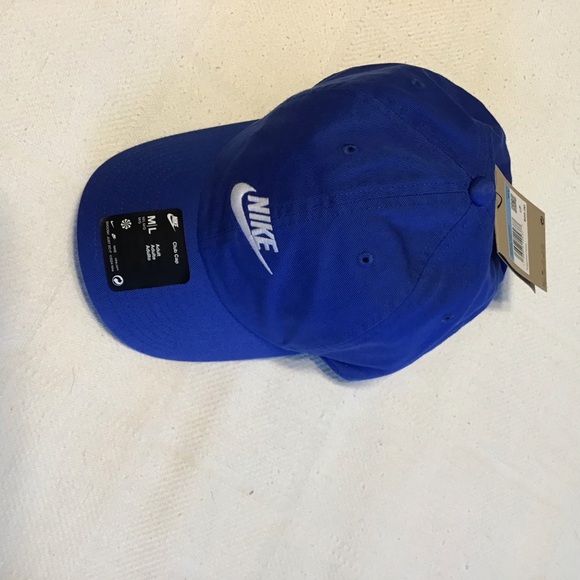 Nike Club Swoosh Cap Futura NWT Adjustable Strap Blue Size Size M/L 🔥piece - Picture 1 of 10